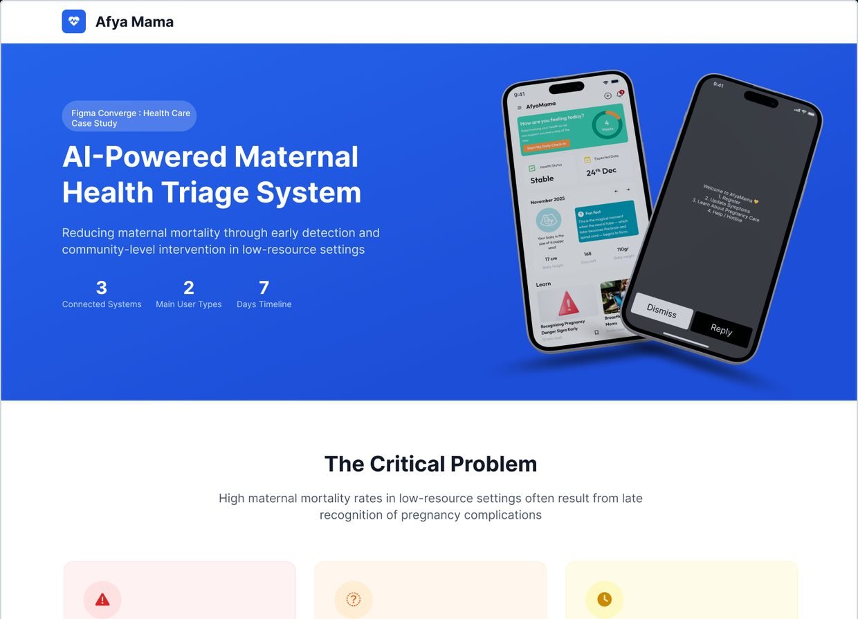 Afya Mama AI-powered maternal health triage system case study