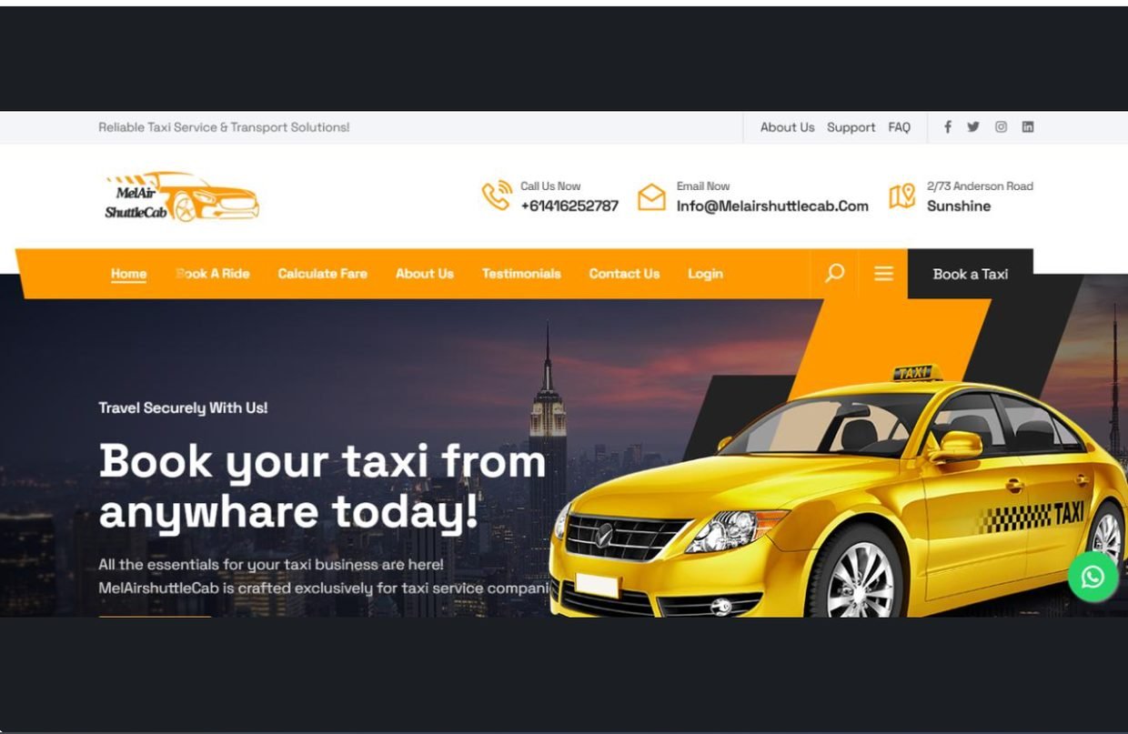 MelAir cab booking platform with Google Matrix API fare calculation