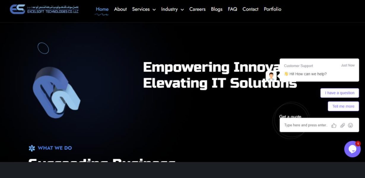 IT services corporate website with smooth scroll animations